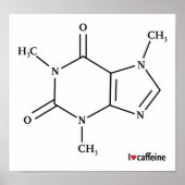 Poster de la molécule de caféine (Devant)
