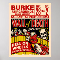 Poster De La Moto Mur vintage De La Mort