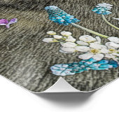 Poster de la nage de lion de mer en fleurs (Coin)