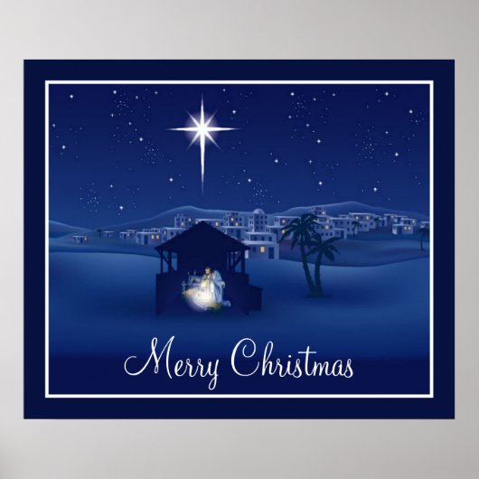 Poster de la Nativité de Noël Joyeux (Devant)
