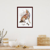 Poster de la nature animale de Howling Coyote (Cuisine)