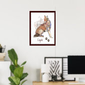 Poster de la nature animale de Howling Coyote (Bureau à domicile)