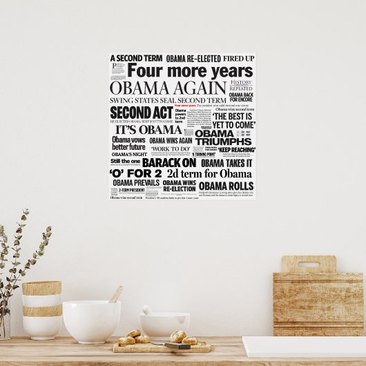 Poster de la nouvelle élection d'Obama (Cuisine)