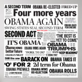 Poster de la nouvelle élection d'Obama (Devant)