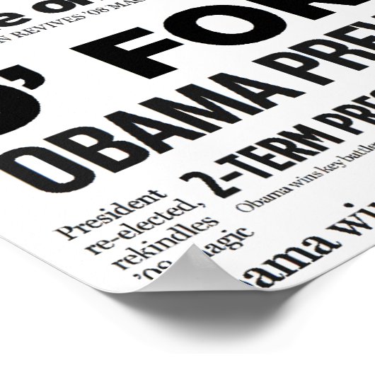 Poster de la nouvelle élection d'Obama (Coin)