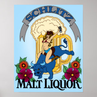Poster de la nouvelle Schlitz Malt Liquor Girl