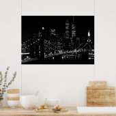 Poster de la nuit à New York (Cuisine)