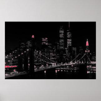 Poster de la nuit à New York