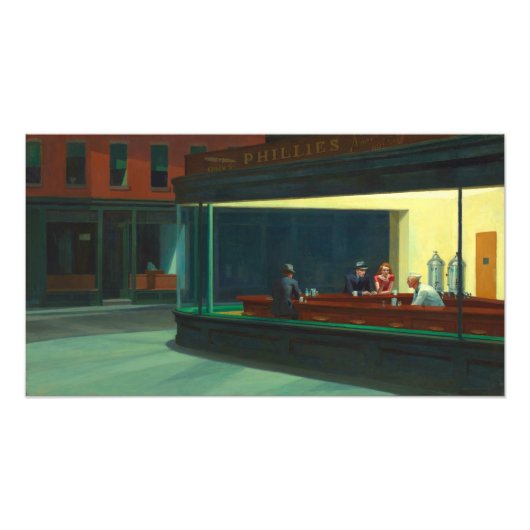 Poster de la nuit vintage Edward Hopper (Devant)