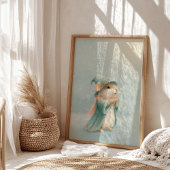 Poster de la Nursery Animaux vintages de bois