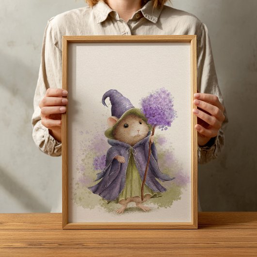 Poster de la Nursery Animaux vintages de bois