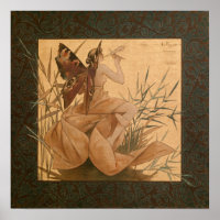 Poster de la nymphe ailée de Riquer CC0097