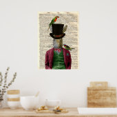 Poster de la page du livre de Rabbit Art vintage m (Cuisine)