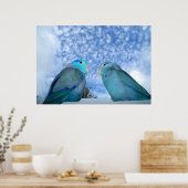 Poster de la paire d'oiseaux Parrotlet bleu Pacifi (Cuisine)