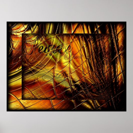 Poster de la paix Abstraite du verre (Devant)
