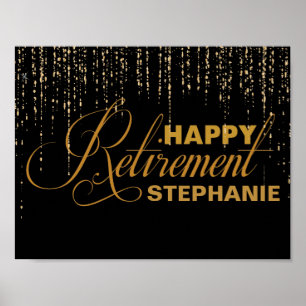 Poster de la partie de retraite Gold et Black