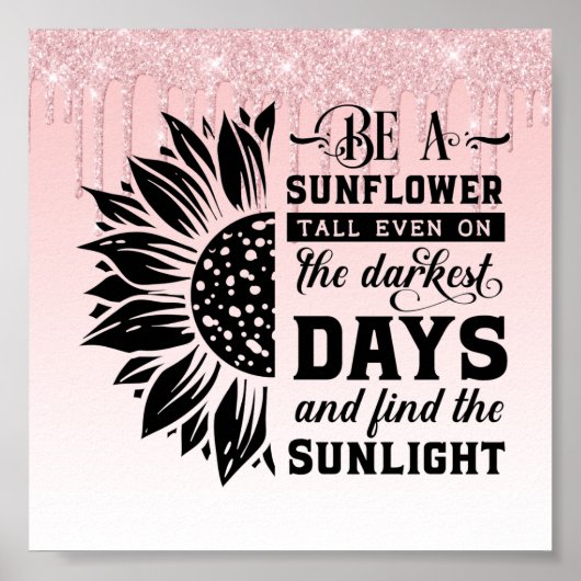 Poster de la Parties scintillant à gouttes roses (Devant)