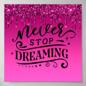 Poster de la Parties scintillant à gouttes roses (Devant)