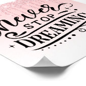 Poster de la Parties scintillant à gouttes roses (Coin)