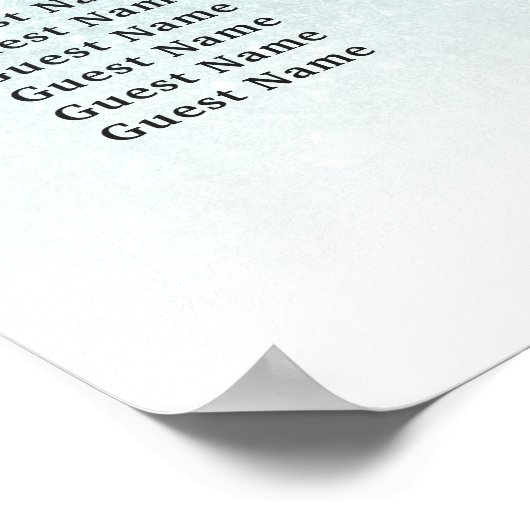 Poster de la Parties scintillant bleue Aqua (Coin)