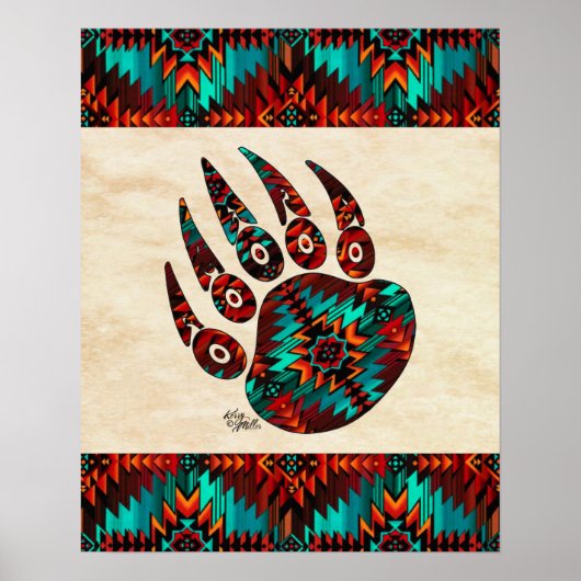 Poster de la patte de l'ours tribal (Devant)