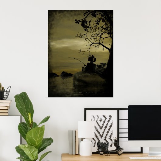 Poster de la pêche aux robots (Bureau à domicile)