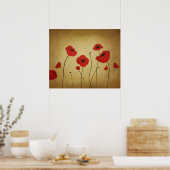 Poster de la peinture sur le pavot rouge (Cuisine)