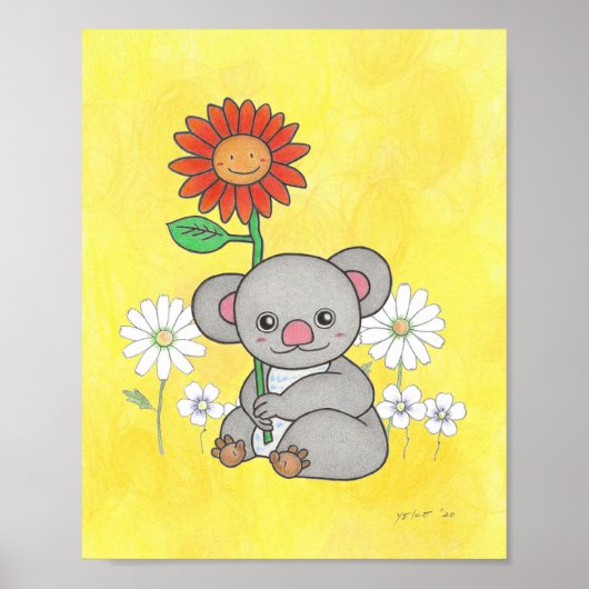 Poster de la pépinière d'animaux de mignons Koala  (Devant)