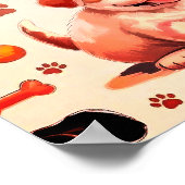 Poster de la pépinière de chiots mignons (Coin)