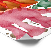 Poster de la pépinière de dinosaures rouge mignonn (Coin)