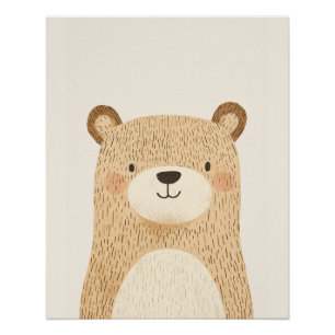 Poster de la pépinière mignonne d'ours, Décor de l