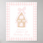 Poster de la Personnaliser Pink Gingerbread House (Devant)