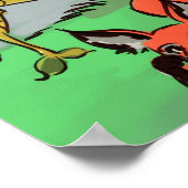 Poster de la Perspective de l'ours drôle sur le ch (Coin)