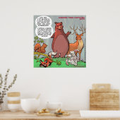 Poster de la Perspective de l'ours drôle sur le ch (Cuisine)