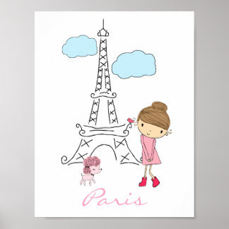 Poster de la Petite Fille à Paris