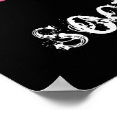 Poster de la petite fille Sock Monkey Black Rose S (Coin)