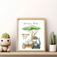 Poster de la petite pépinière de bébé Dinosaur | C