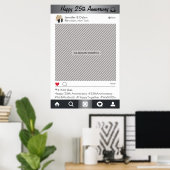 Poster de la photo du groupe de médias sociaux (Bureau à domicile)