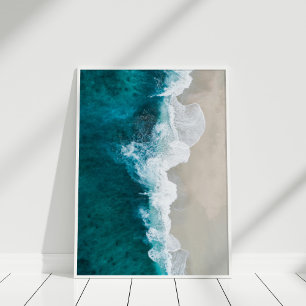 Poster de la plage côtière aérienne