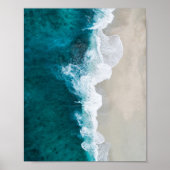 Poster de la plage côtière aérienne (Devant)