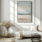 Poster de la plage côtière de Calm | Art marin mod