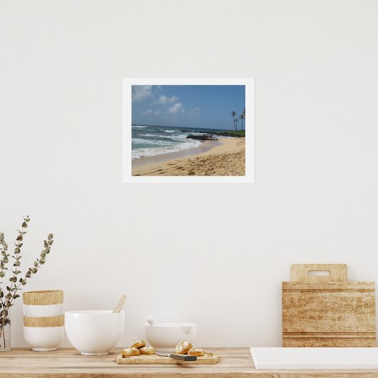 Poster de la plage de Kauai (Cuisine)