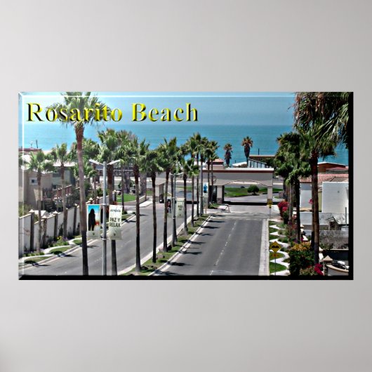Poster de la plage de Rosarito Mexico (Devant)