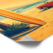 Poster de la plage Retro California (Coin)