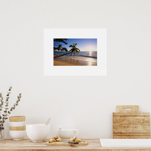 Poster de la plage tropicale (Cuisine)