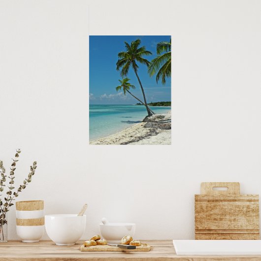 Poster de la plage tropicale (Cuisine)