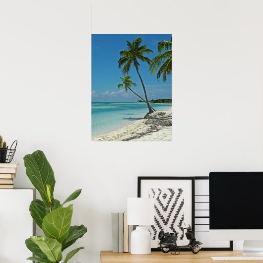 Poster de la plage tropicale (Bureau à domicile)