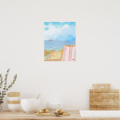 Poster de la plage Watercolor (Cuisine)
