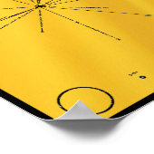 Poster de la plaque d'or de la sonde spatiale Pion (Coin)
