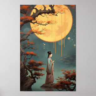 Poster de la Pleine lune lunaire du Mooncake Festi